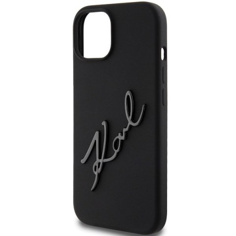 Karl Lagerfeld nakładka do iPhone 15 6,1" KLHCP15SSKSBMCK czarna HC SILICONE KARL SCRIPT LOGO Karl Lagerfeld nakładka do iPhone 15 6,1" KLHCP15SSKSBMCK czarna HC SILICONE KARL SCRIPT LOGO