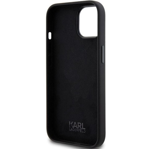 Karl Lagerfeld nakładka do iPhone 15 6,1" KLHCP15SSMHCNPK czarna HC SILICONE C METAL PIN Karl Lagerfeld nakładka do iPhone 15 6,1" KLHCP15SSMHCNPK czarna HC SILICONE C METAL PIN