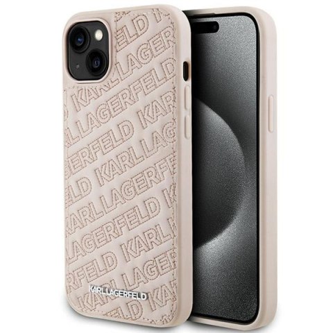 Karl Lagerfeld nakładka do iPhone 15 Plus 6,7" różowa KLHCP15MPQKPMP HC QUILTED K PATTERN