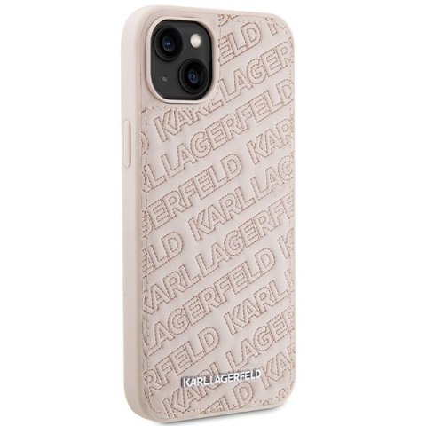 Karl Lagerfeld nakładka do iPhone 15 Plus 6,7" różowa KLHCP15MPQKPMP HC QUILTED K PATTERN