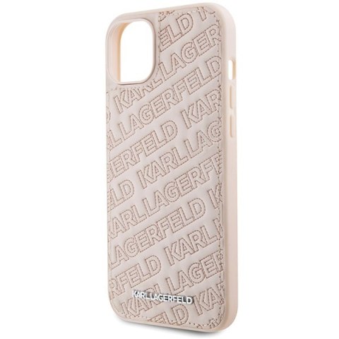 Karl Lagerfeld nakładka do iPhone 15 Plus 6,7" różowa KLHCP15MPQKPMP HC QUILTED K PATTERN