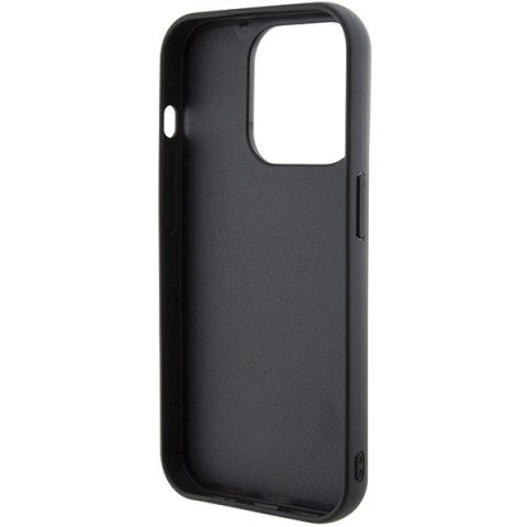 Karl Lagerfeld nakładka do iPhone 15 Pro 6,1" KLHCP15LGSAKCPK czarna HC GRIPSTAND SAFFIANO KC PINS