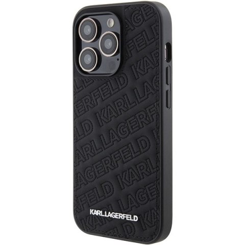 Karl Lagerfeld nakładka do iPhone 15 Pro 6,1" KLHCP15LPQKPMK czarna HC QUILTED K PATTERN Karl Lagerfeld nakładka do iPhone 15 Pro 6,1" KLHCP15LPQKPMK czarna HC QUILTED K PATTERN