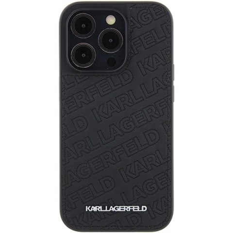 Karl Lagerfeld nakładka do iPhone 15 Pro 6,1" KLHCP15LPQKPMK czarna HC QUILTED K PATTERN Karl Lagerfeld nakładka do iPhone 15 Pro 6,1" KLHCP15LPQKPMK czarna HC QUILTED K PATTERN