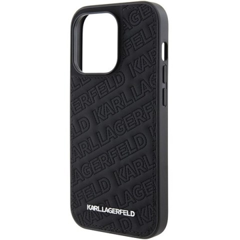 Karl Lagerfeld nakładka do iPhone 15 Pro 6,1" KLHCP15LPQKPMK czarna HC QUILTED K PATTERN Karl Lagerfeld nakładka do iPhone 15 Pro 6,1" KLHCP15LPQKPMK czarna HC QUILTED K PATTERN