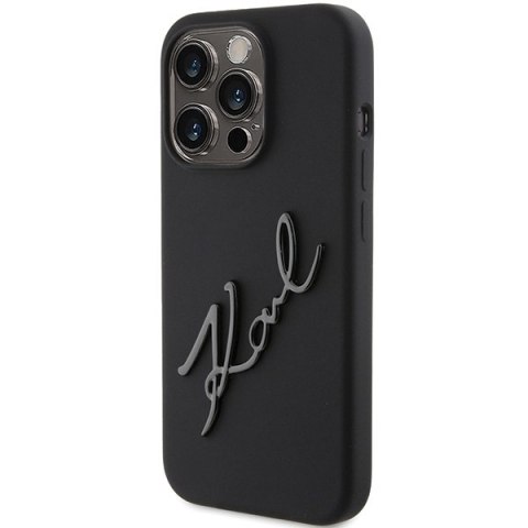 Karl Lagerfeld nakładka do iPhone 15 Pro 6,1" KLHCP15LSKSBMCK czarna HC SILICONE KARL SCRIPT LOGO Karl Lagerfeld nakładka do iPhone 15 Pro 6,1" KLHCP15LSKSBMCK czarna HC SILICONE KARL SCRIPT LOGO
