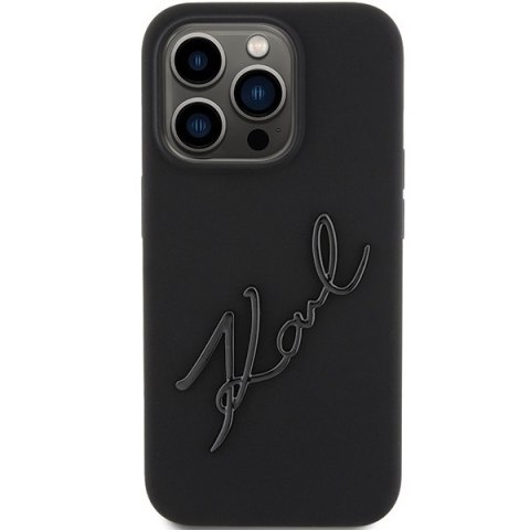 Karl Lagerfeld nakładka do iPhone 15 Pro 6,1" KLHCP15LSKSBMCK czarna HC SILICONE KARL SCRIPT LOGO Karl Lagerfeld nakładka do iPhone 15 Pro 6,1" KLHCP15LSKSBMCK czarna HC SILICONE KARL SCRIPT LOGO