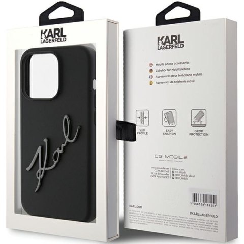 Karl Lagerfeld nakładka do iPhone 15 Pro 6,1" KLHCP15LSKSBMCK czarna HC SILICONE KARL SCRIPT LOGO Karl Lagerfeld nakładka do iPhone 15 Pro 6,1" KLHCP15LSKSBMCK czarna HC SILICONE KARL SCRIPT LOGO