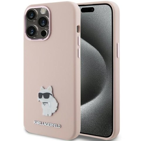 Karl Lagerfeld nakładka do iPhone 15 Pro 6,1" KLHCP15LSMHCNPP różowa HC SILICONE C METAL PIN Karl Lagerfeld nakładka do iPhone 15 Pro 6,1" KLHCP15LSMHCNPP różowa HC SILICONE C METAL PIN