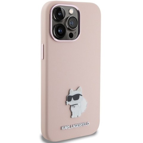 Karl Lagerfeld nakładka do iPhone 15 Pro 6,1" KLHCP15LSMHCNPP różowa HC SILICONE C METAL PIN Karl Lagerfeld nakładka do iPhone 15 Pro 6,1" KLHCP15LSMHCNPP różowa HC SILICONE C METAL PIN