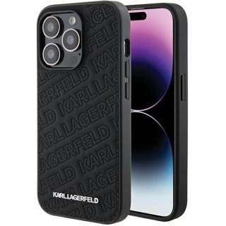 Karl Lagerfeld nakładka do iPhone 15 Pro Max 6,7" KLHCP15XPQKPMK czarna HC QUILTED K PATTERN