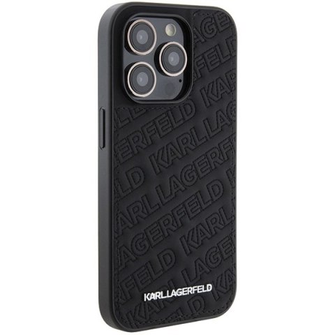 Karl Lagerfeld nakładka do iPhone 15 Pro Max 6,7" KLHCP15XPQKPMK czarna HC QUILTED K PATTERN