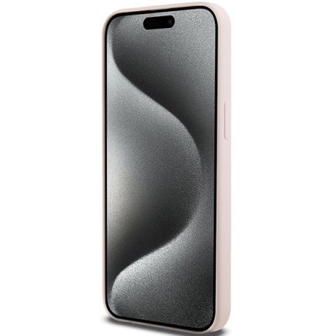 Karl Lagerfeld nakładka do iPhone 15 Pro Max 6,7" KLHCP15XSKSBMCP różowa HC SILICONE KARL SCRIPT LOGO
