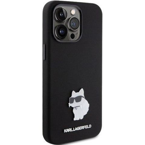 Karl Lagerfeld nakładka do iPhone 15 Pro Max 6,7" KLHCP15XSMHCNPK czarna HC SILICONE C METAL PIN Karl Lagerfeld nakładka do iPhone 15 Pro Max 6,7" KLHCP15XSMHCNPK czarna HC SILICONE C METAL PIN