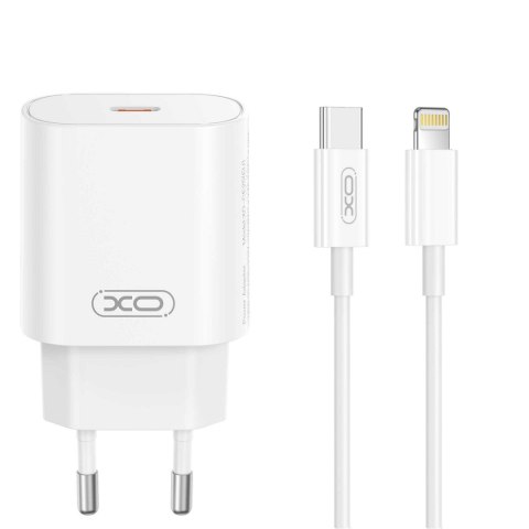 XO ładowarka sieciowa CE25 PD 25W 1x USB-C biała + kabel USB-C - Lightning XO ładowarka sieciowa CE25 PD 25W 1x USB-C biała + kabel USB-C - Lightning