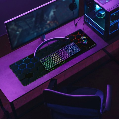 Klawiatura Wozinsky WKG-200 z rolką gamingowa membranowa rainbow - czarna