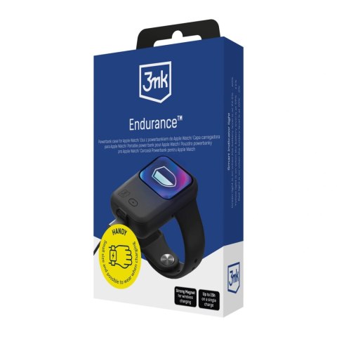 Powerbank 3mk Endurance na Apple Watch 44 mm / 45 mm 2,5W 1200mAh USB-C - czarny