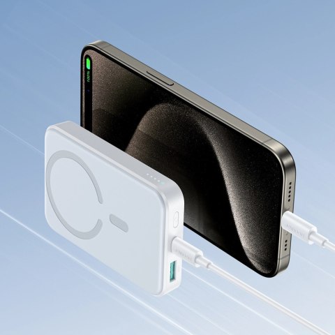 Powerbank Joyroom JR-W020 20W 10000mAh MagSafe + kabel USB-C - USB-C 0.25m - biały