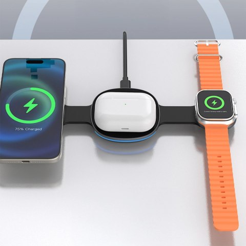 Dudao A11S 3-in-1 Wireless Charging Station black