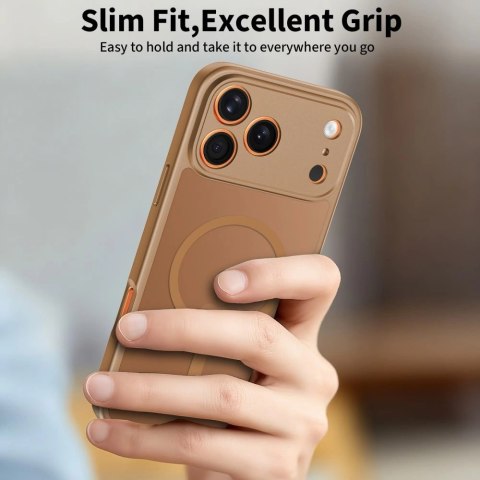 Etui Tech-Protect BasicMag MagSafe na iPhone 17 Pro - brązowe