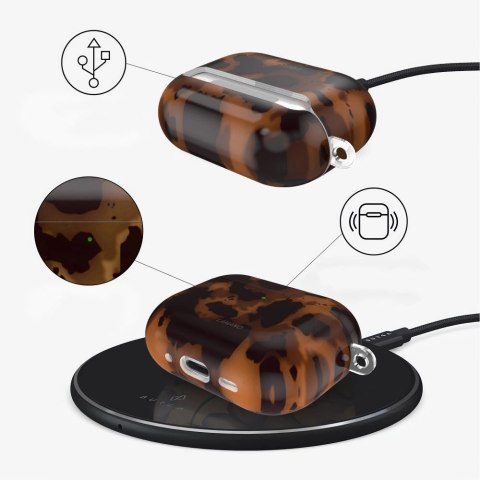 Etui Tech-Protect Lamano na AirPods Pro 1 / 2 - czarno-brązowe