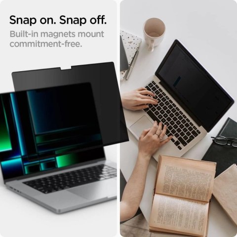 Folia prywatyzująca Spigen SafeView na MacBook Pro 14 (2021-2025)
