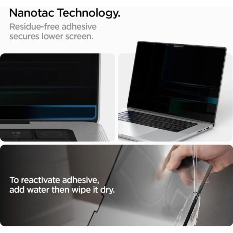 Folia prywatyzująca Spigen SafeView na MacBook Pro 14 (2021-2025)