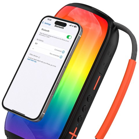 Głośnik bezprzewodowy Dudao Y21 podświetlany RGB Bluetooth 5.3 - czarny