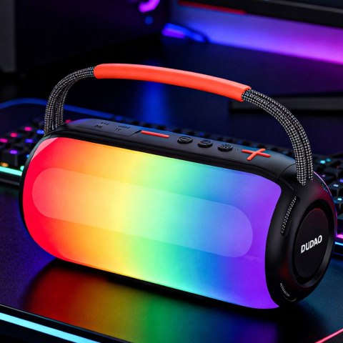 Głośnik bezprzewodowy Dudao Y21 podświetlany RGB Bluetooth 5.3 - czarny
