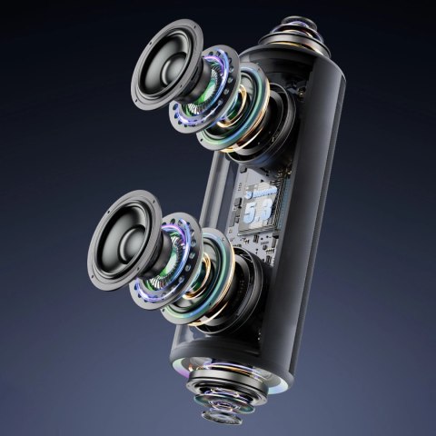 Głośnik bezprzewodowy Dudao Y21 podświetlany RGB Bluetooth 5.3 - czarny