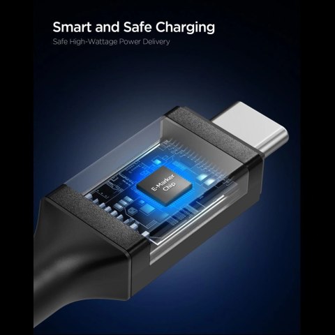 Kabel Spigen Essential EB24012CC USB-C / USB-C 240W 120cm - czarny