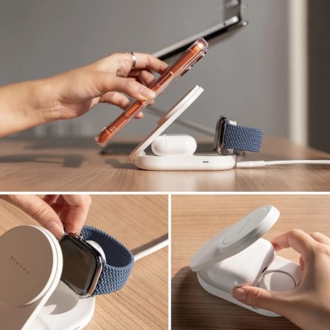 Ładowarka indukcyjna RINGKE QI2.2 25W 3w1 Magnetic MagSafe - biała