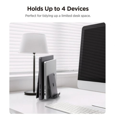 Organizer biurkowy Spigen LD208S4 na laptopy, tablety, smartfony, klawiatury - szary