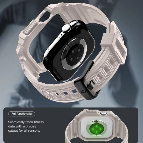 Pasek Spigen Rugged Armor Pro V2 na Apple Watch (46 mm) - beżowy