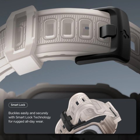 Pasek Spigen Rugged Armor Pro V2 na Apple Watch (46 mm) - beżowy