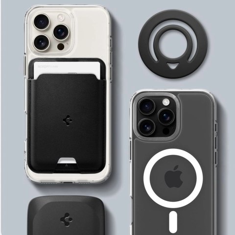Pierścień magnetyczny Spigen Dual Pop Mag MagSafe na telefon - czarny