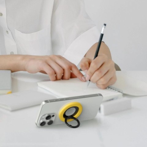 Pierścień magnetyczny Spigen Nano Pop MagSafe na telefon - szaro-czarny