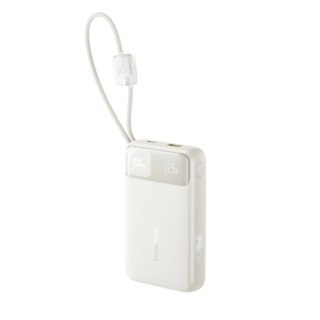 Powerbank Baseus EnerFill FC11 20000mAh 22.5W z wyświetlaczem cyfrowym i dwoma wbudowanymi kablami - beżowy