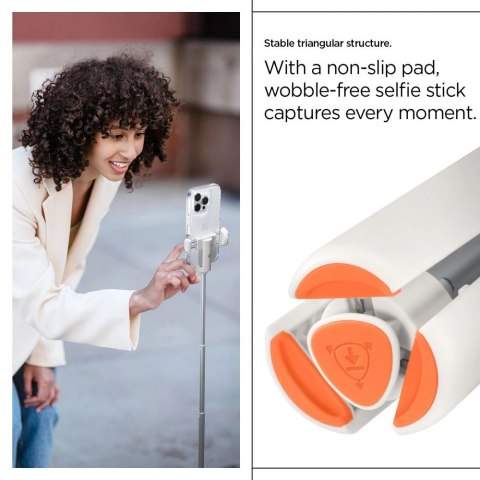 Selfie stick Spigen S541W Bluetooth - biały