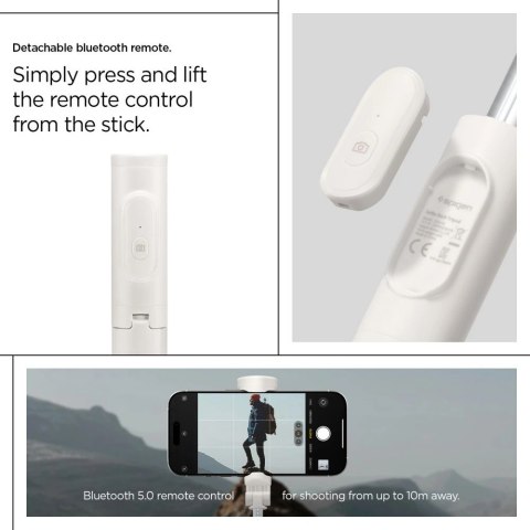 Selfie stick Spigen S541W Bluetooth - biały