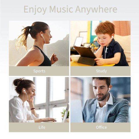 Słuchawki przewodowe Tech-Protect Ultraboost Core Mini Jack - białe