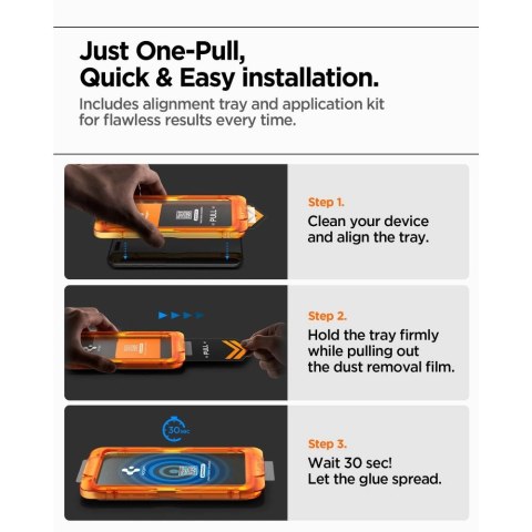 Szkło hartowane Spigen Glas.tR AlignMaster Slim 3-Pack na iPhone 17