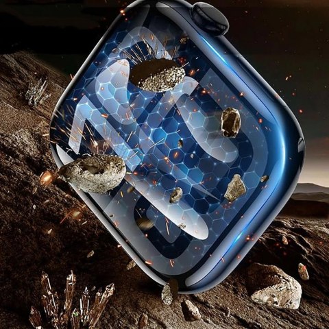 Szkło hartowane Tech-Protect Easy Set Flex+ 3-Pack na Apple Watch 44 mm - czarne