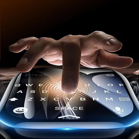 Szkło hartowane Tech-Protect Easy Set Flex+ 3-Pack na Apple Watch 46 mm - czarne