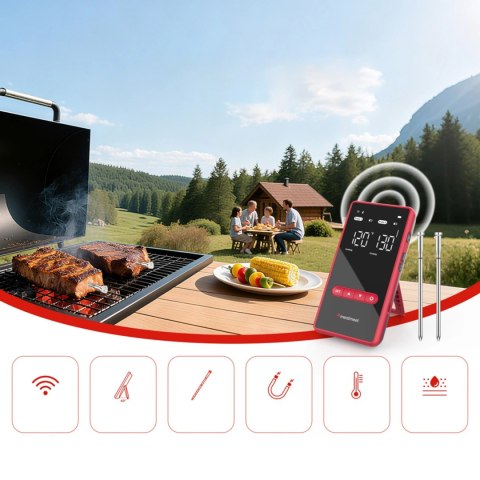 Termometr kuchenny Meatmeet X Pro smart aplikacja WiFi dwa czujniki grill piekarnik wędzarnia