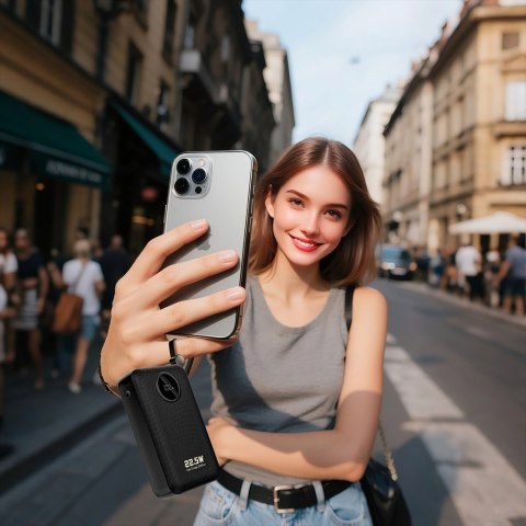 Dudao K14+ 22,5W 20000 mAh Powerbank with Built-in type-C & lightning cable black