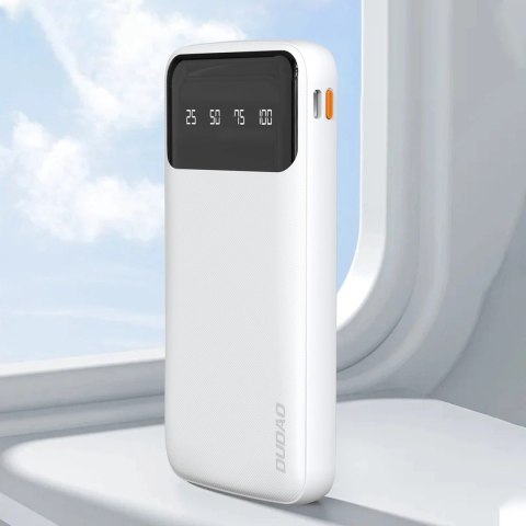 Dudao K6Pro uniwersalny powerbank 10000mAh z kablem USB USB Typ C Lightning - biały (K6Pro-white)