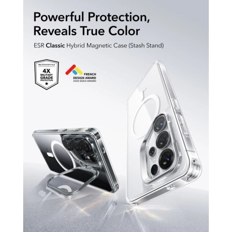 Etui ESR Classic Hybrid Kickstand MagSafe na Samsung Galaxy S26 Ultra - przezroczyste