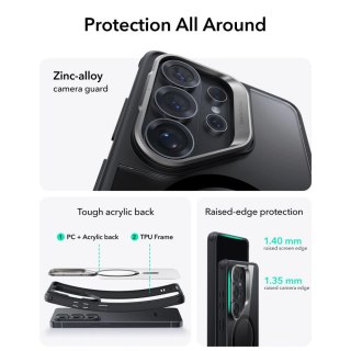 Etui ESR Classic Hybrid Kickstand MagSafe na Samsung Galaxy S26 Ultra - przezroczysto-czarne