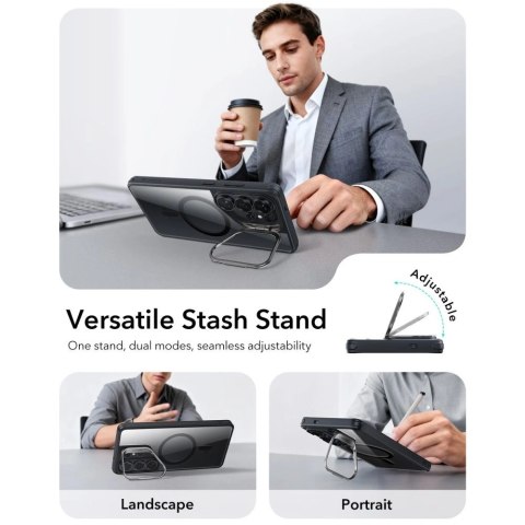 Etui ESR Classic Hybrid Kickstand MagSafe na Samsung Galaxy S26 Ultra - przezroczysto-czarne